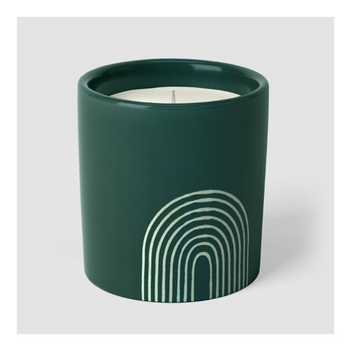 15oz Cylindrical Ceramic Arch Citronella Candle Deep Green - Project 62™