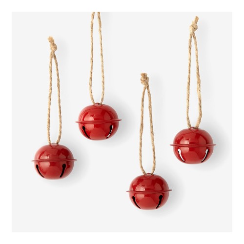 4ct Jingle Bell Christmas Ornament Red - Wondershop™