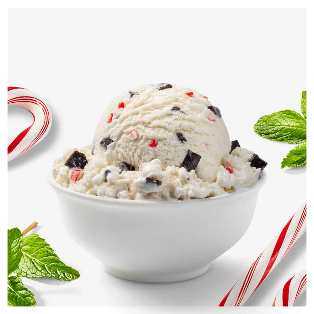 Peppermint Bark Ice Cream - 48oz - Favorite Day™, Organic Mint - 0.5oz - Good & Gather™, 12oz Stoneware Elf Mug - Threshold™