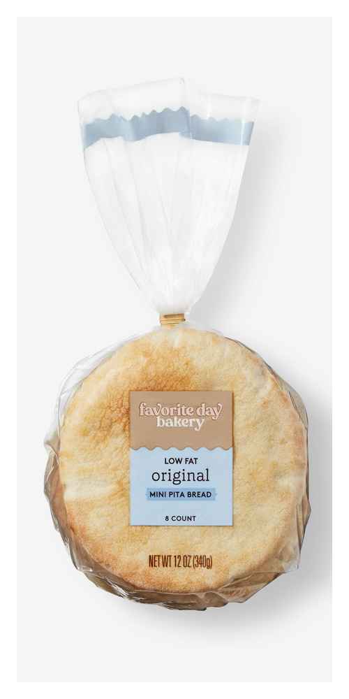 Low Fat Original Mini Pita Bread - 12oz/8ct - Favorite Day™, Low Fat Original Pita Bread - 12oz/4ct - Favorite Day™