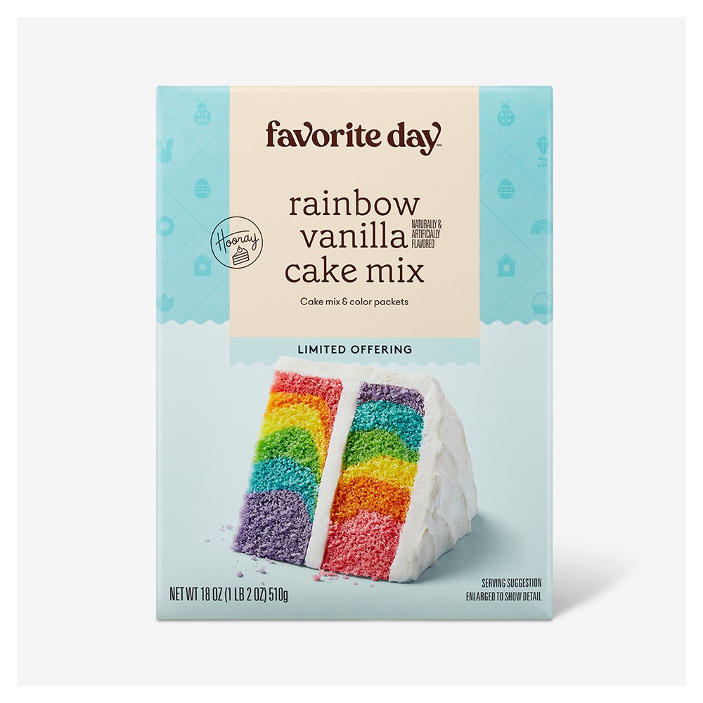 Rainbow Vanilla Cake Mix - 18.15oz - Favorite Day™