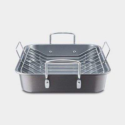 Hic Pro V Shaped Wire Roasting Baking Broiling Rack Nonstick 15 Inches X 11 Inches X 4 Inches Want Additional Info Click On V Shape Nonstick Roasting Pan