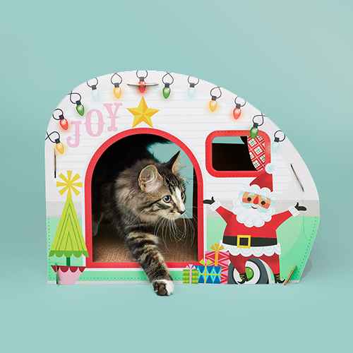 Classic Christmas Camper Cat Scratcher House - Wondershop™