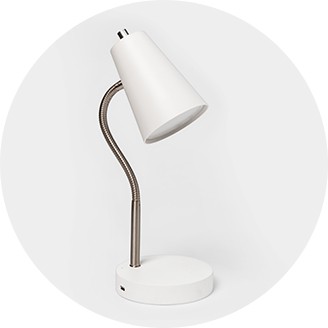 white standing lamp