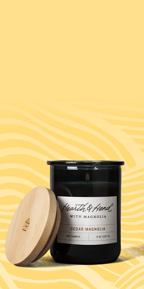 8oz Cedar Magnolia Lidded Jar Container Candle - Hearth & Hand™ with Magnolia