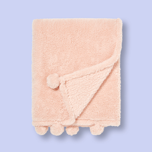 Teddy Bear Plush Throw Pink - Pillowfort™
