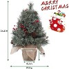Acekool 2ft Mini Tabletop Tree - Pre-Lit LED Decor with Pinecone Accents - 3 of 4