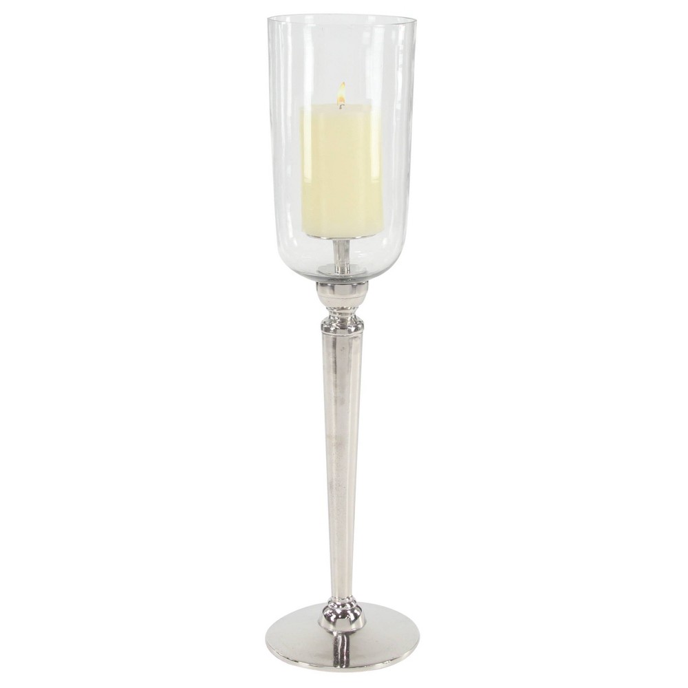 Photos - Figurine / Candlestick 32" x 8" Modern Champagne Style Glass Candle Holder - Olivia & May