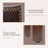 MyDepot 2 Piece Living Room Chairs Upholstered Leather Dining Room Trim with Wood Legs - 4 of 4