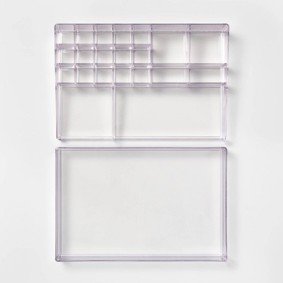 Extra Large Bathroom Plastic Tiered Cosmetic Organizer Clear - Brightroom&#8482;