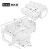 NicBex Modern 90" Pull Out Sofa Bed Convertible Sleeper Sofa with Storage Chaise and Storage Racks for Living Room - 2 of 4