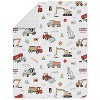 Sweet Jojo Designs Boy Toddler Bedding Set Construction Truck Red Blue and Yellow 5pc. - 4 of 4
