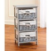 The Lakeside Collection Storage Tower with 3-Pc. Basket Set - Gray - 3 of 3