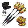 Viper Jaguar 80% Tungsten Soft Tip Darts 2 Knurled Rings 18 Grams, Black and Red Accessory Set with Case - 2 of 4
