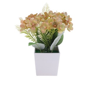 Unique Bargains Fake Plants Oil Painting Style Lewisia Plastic 2.95"x2.95"x7.87" 1 Pc - 1 of 4