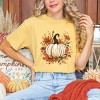 Simply Sage Market Fall Pumpkin Floral Garment Dyed Tee - 2 of 4