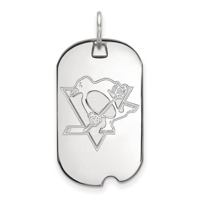 Black Bow Jewelry 14k White Gold Pittsburgh Penguins NHL Pendant