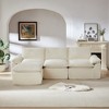 111'' Corduroy Cloud Modular Sectional Sofas with High-Density Sponge Seat and Freely Combinable Design - 4 of 4