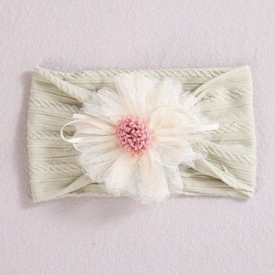 MyKids-Usa Baby Lace Floral Elastic Cotton Headband
