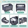 4-in-1 Pack and Play Bedside Sleeper with Bassinet, Diaper Changer & Hanging Toy - 2 of 4