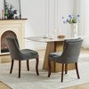NicBex Chenille Dining Chairs Set of 2,Upholstered Kitchen Chairs with Mid Back and Curved Solid Wood Legs for Dining Room,Living Room,Kitchen - 4 of 4