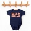 The Juniper Shop Wild Child Wavy Baby Short Sleeve Bodysuit - 24M - Navy - 2 of 4