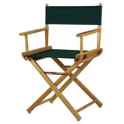 Director's Chair Canvas Hunter Green/Natural Flora Home