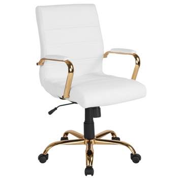 Flash Furniture Mid-Back Executive Swivel Office Chair with Metal Frame and Arms