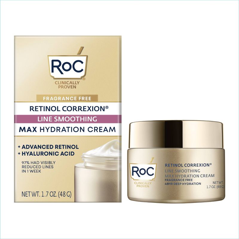 RoC Retinol Correxion Anti-Aging Retinol Moisturizer with Hydrating Hyaluronic Acid Fragrance Free - 1.7oz, 2 of 10