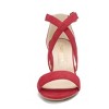 Allegra K Women's Open Toe Crisscross Buckle Ankle Strap Block Heel Sandals - 2 of 4