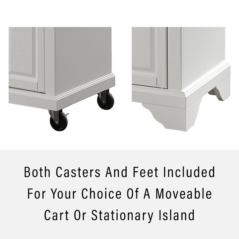 Lafayette Granite Top Portable Kitchen Island/Cart White/Gray - Crosley, 5 of 11
