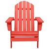 vidaXL Patio Adirondack Chair, Solid Fir Wood, Red - 3 of 4