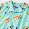 Toddler Boys' Bluey Coat Pajama Set - Green - 3 of 3