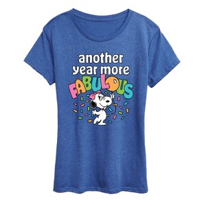 Women's - Peanuts - Another Year More Fabulous Belle Short Sleeve Graphic T-Shirt - 1 of 4