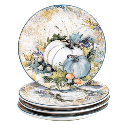 9" 4pk Earthenware Harvest Gatherings Dessert Plates - Certified International