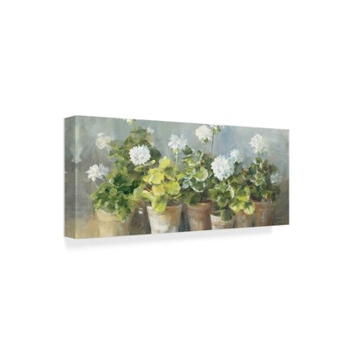 Trademark Fine Art -Danhui Nai 'White Geraniums V2' Canvas Art