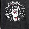 Women's - Instant Message - Badass Aunts Lightweight French Terry Wide Neck Long Sleeve Graphic Shirt - 2 of 4