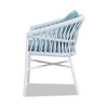 Jennifer Taylor Home Maiden 24" Barrel Back Aluminum & Rope Outdoor Patio Dining Chair - 3 of 4