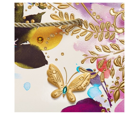 Papyrus Water Color and Butterflies Specialty Gift Bag - Medium
