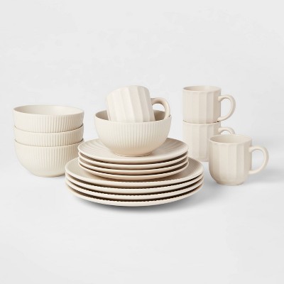 16pc Stoneware Ardencroft Dinnerware Set White - Threshold™