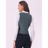 INSPIRE CHIC Women's V Neck Sleeveless Retro Waistcoat Vest - 3 of 4