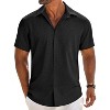 COOFANDY Button Down Shirt Short Sleeve Casual Shirts Linen Shirts - 2 of 4