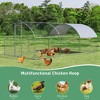 Tangkula Large Metal Chicken Coop Outdoor Galvanized Dome Cage w/ Cover 9 ft x 19 ft - 3 of 4