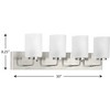 Progress Lighting, Merry Collection, 4-Light Bath Vanity Light, Matte Black, Etched Glass Shade - image 4 of 4