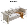 NicBex 87.4 Inch Velvet Tufted 2-Seat Sofa with Metal Legs for Living Room,Apartment,Bedroom - 3 of 4