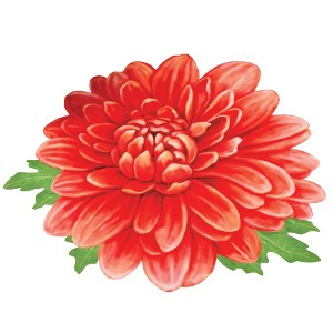 Collections Etc Beautiful Chrysanthemum Shaped Accent Rug 2X2 FT - 1 of 3