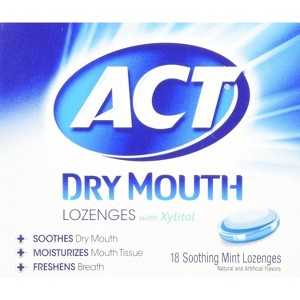 Act Dry Mouth Lozenges Mint, 18 Ct - 1 of 3