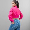 Women's Mini Cropped Racer Jacket - 4 of 4