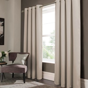 RT Designers Collection Anchorage Blackout Grommet Curtain Panel 54" x 84" Ivory - 1 of 4