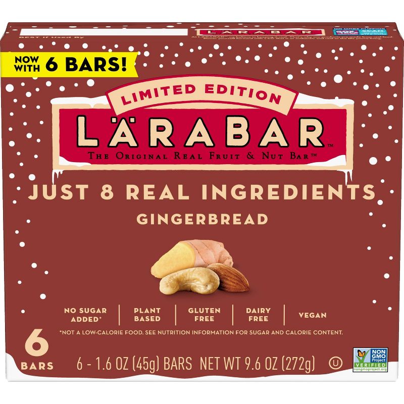 Larabar Gingerbread Fruit &#38; Nut Bars - 9.6oz/6ct, 2 of 7
